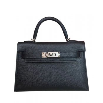 Hermes Kelly Bag 19 Epsom Leather Black