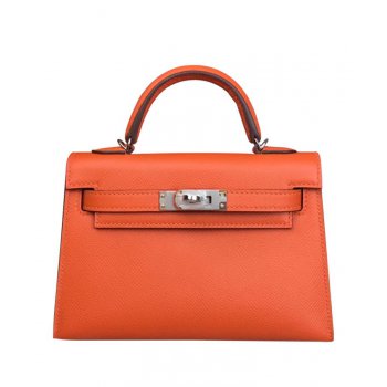 Hermes Kelly Bag 19 Epsom Leather Orange